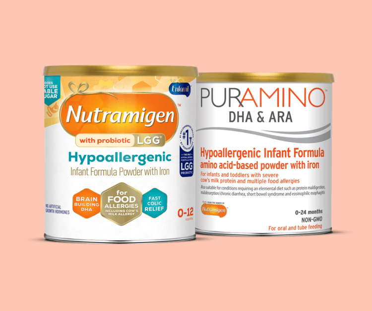 Nutramigen® with Probiotic LGG® Hypoallergenic Infant Formula and PurAmino™ Infant Formula