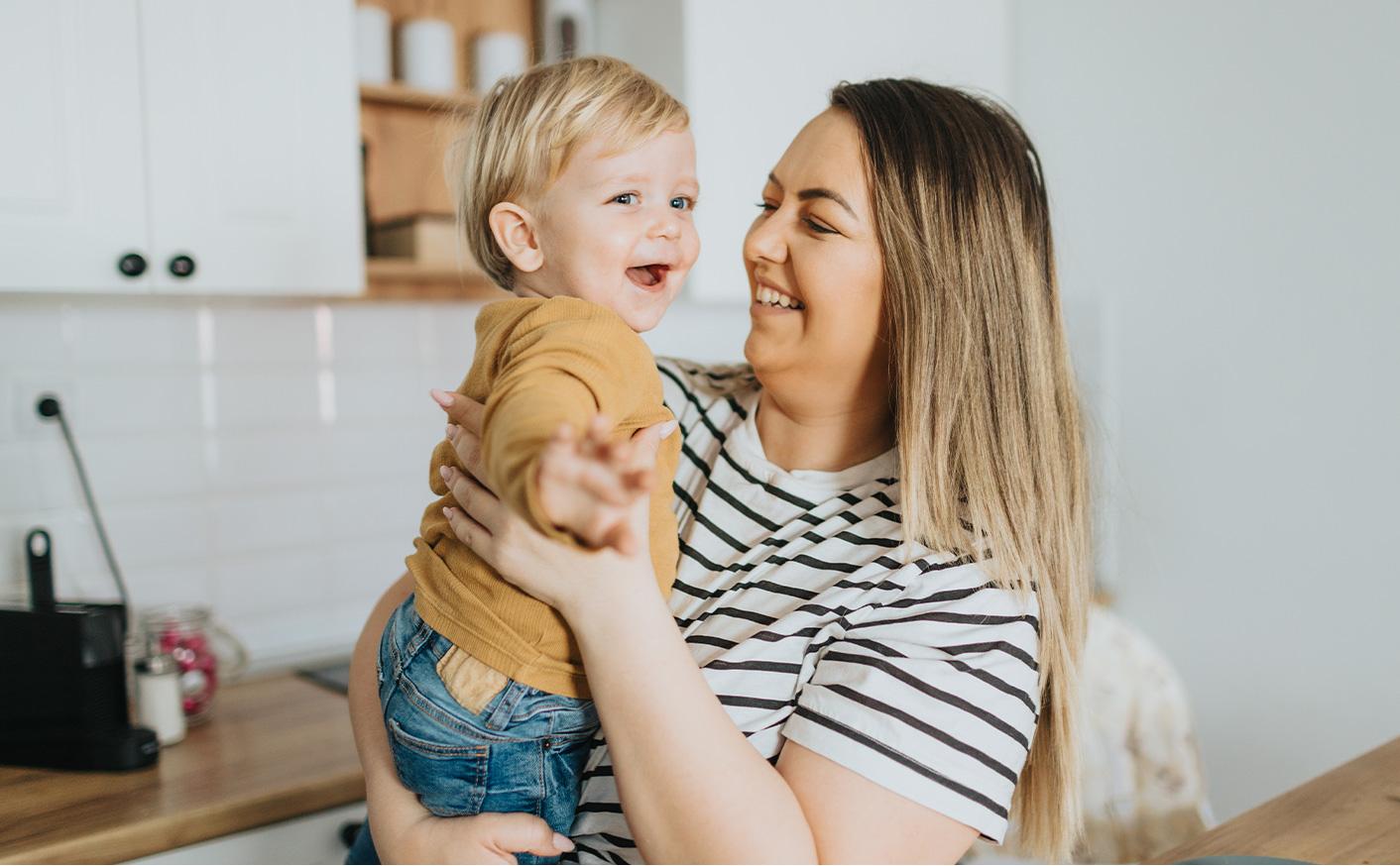 Mom holding her baby