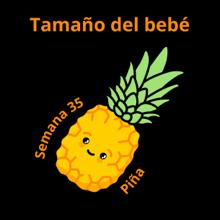 Tamaño del bebé a las 35 semanas piña