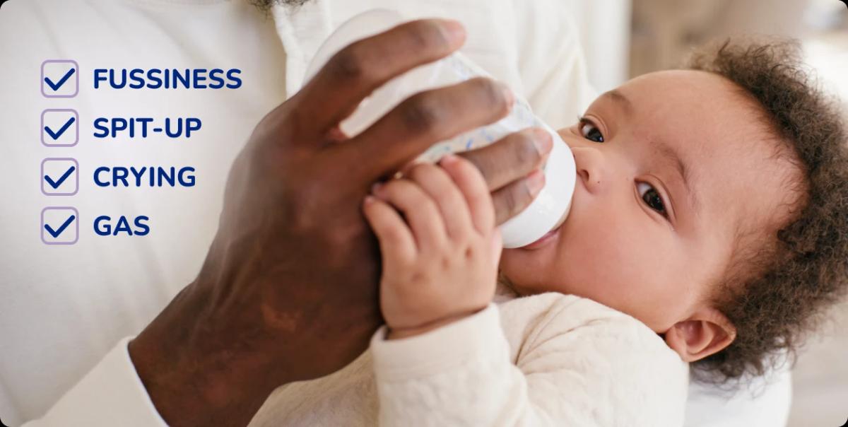 Baby drinking a bottle