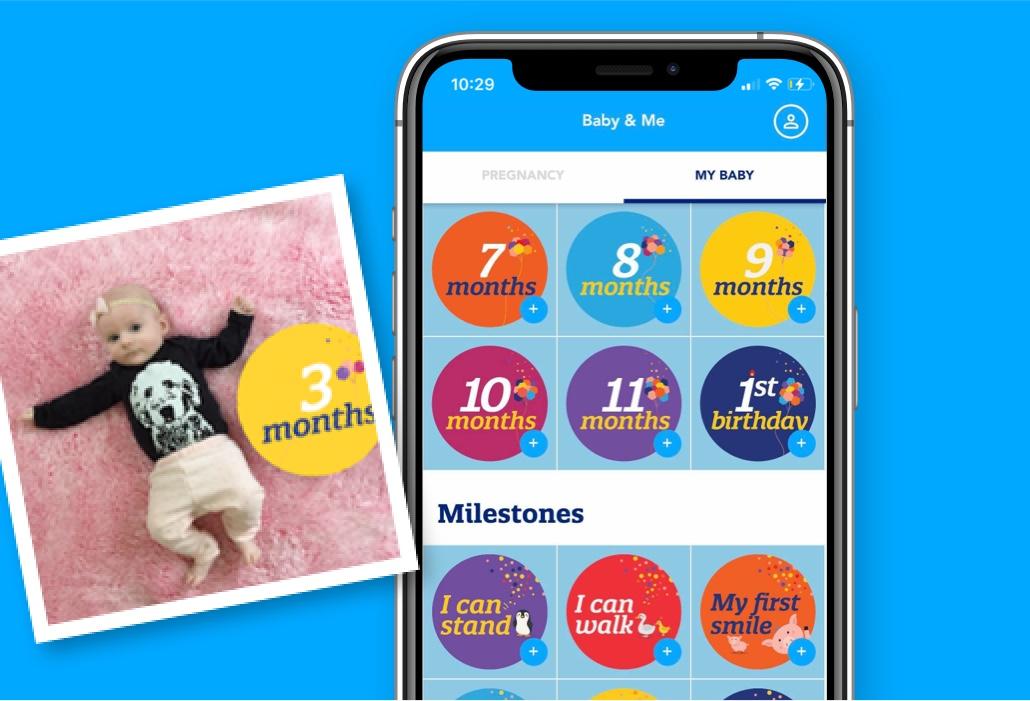 Insignias de Phone Belly en la aplicación móvil Enfamil