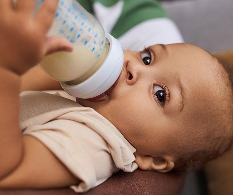 Baby taking a bottle