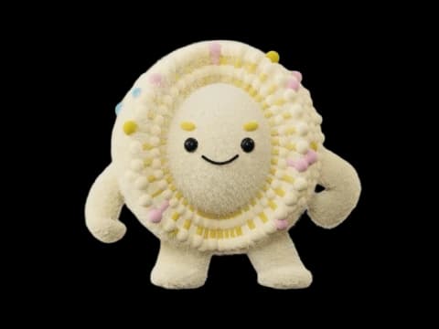 Plush character of MFGM