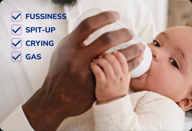 Baby drinking a bottle