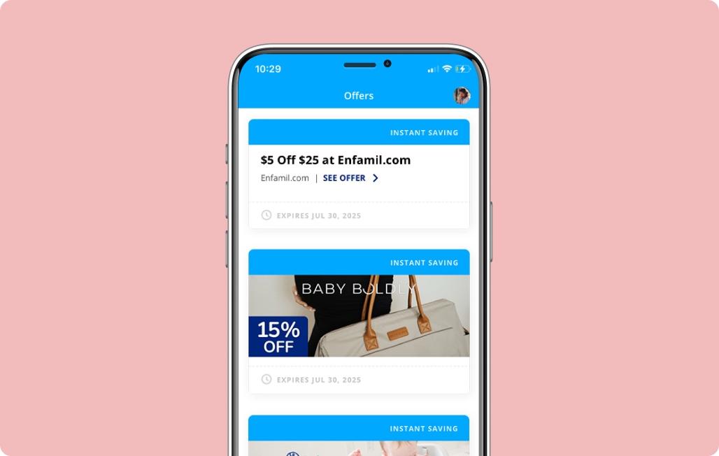 Enfamil Mobile App offers screen